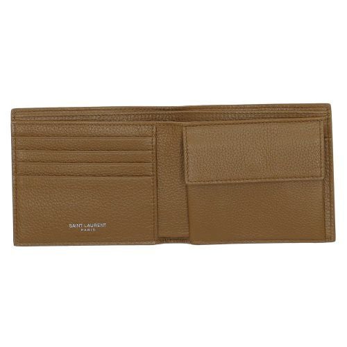 サンローラン 二つ折り財布 メンズ ブラウン SAINT LAURENT PARIS