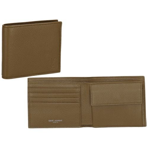 サンローラン　二つ折り財布 サンローラン 二つ折り財布 メンズ ブラウン SAINT LAURENT PARIS