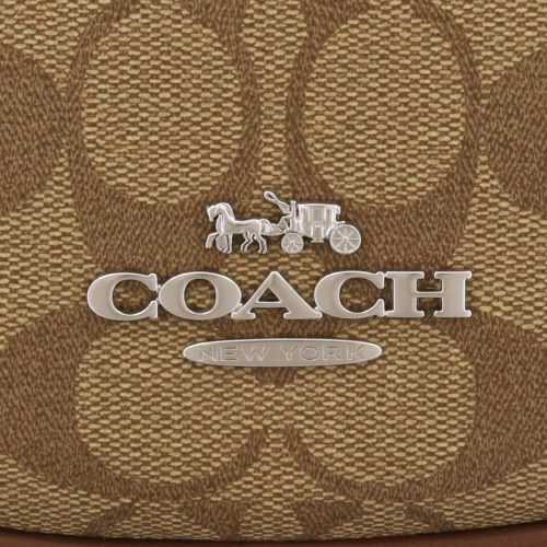 コーチ アウトレット ショルダーバッグ レディース ペース ショルダー バッグ・シグネチャー キャンバス ブラウン COACH OUTLET CT643 SVWQ3 カーキサドル