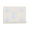 ルイヴィトン 二つ折り財布 レディース モノグラム アンプラント ポルトフォイユ・クレア ホワイト LOUIS VUITTON M82934 ラテホワイト/キャンディーブルー