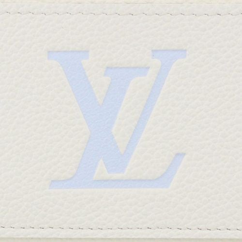 ルイヴィトン 二つ折り財布 レディース モノグラム アンプラント ポルトフォイユ・クレア ホワイト LOUIS VUITTON M82934 ラテホワイト/キャンディーブルー