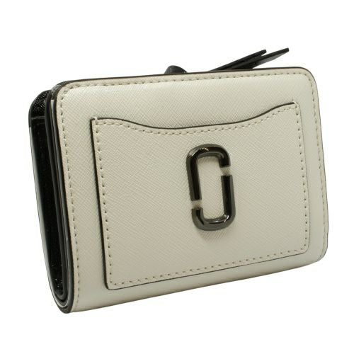マークジェイコブス 二つ折り財布 レディース THE UTILITY SNAPSHOT SLG ホワイト Marc Jacobs 2F3SMP062S07 005 BLACK/WHITE