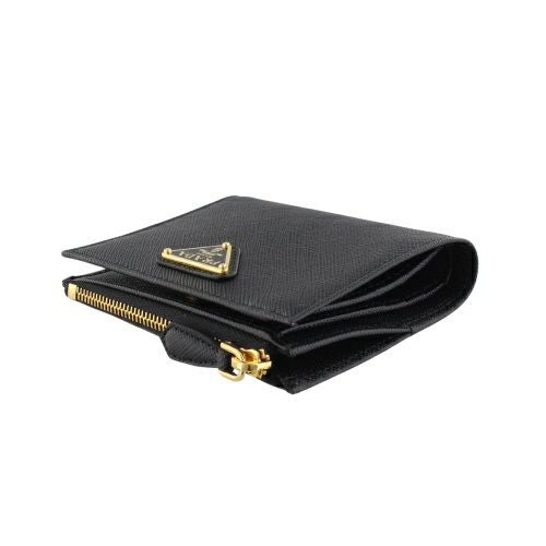 プラダ PRADA 財布 二つ折り 三角ロゴ サフィアーノ タブウォレット ロゴプレート 二つ折り財布 1ML050 QHH PRADA - プラダ PRADA 財布 二つ折り 三角ロゴ サフィアーノ タブ