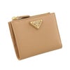 プラダ 二つ折り財布 レディース SAFFIANO TRIANGOLO サフィアーノ トライアングルロゴ ベージュ PRADA 1ML050 QHH F0018 NATURALE