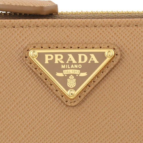 プラダ 二つ折り財布 レディース SAFFIANO TRIANGOLO サフィアーノ トライアングルロゴ ベージュ PRADA 1ML050 QHH F0018 NATURALE