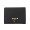 プラダ 二つ折り財布 レディース SAFFIANO TRIANGOLO サフィアーノ トライアングルロゴ ブラック PRADA 1MV204 QHH F0002 NERO