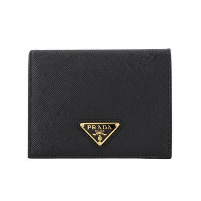 プラダ 二つ折り財布 レディース SAFFIANO TRIANGOLO サフィアーノ 