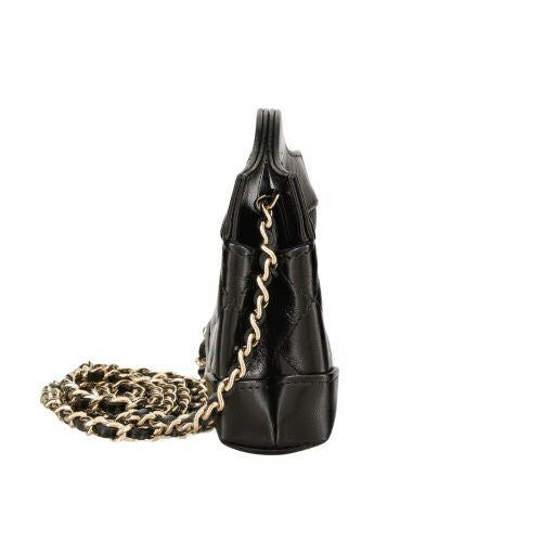 S*7様 CHANEL ロゴ入り ブラック ボディバッグ CHANEL】シャネル『ロゴ チェーンショルダーバッグ』A24781 レディース