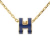 エルメス ネックレス レディース ポップＨペンダント MINI ブルー HERMES H147992F BLEU SAPHIR/GOLD