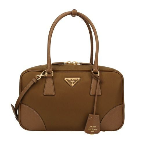 プラダ ハンドバッグ レディース TESSUTO SAFFIANO ブラウン PRADA