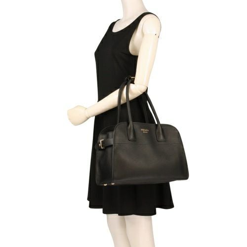 プラダ ハンドバッグ レディース SOFT GRAIN ブラック PRADA 1BG538 V
