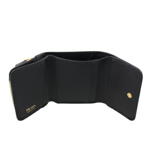 プラダ 三つ折り財布 レディース サフィアーノ トライアングルロゴ