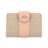 コーチ アウトレット 二つ折り財布 レディース ミディアム コーナー ジップ ウォレット・シグネチャー ジャカード ベージュ COACH OUTLET CT922 SVS9W フェイデッドブラッシュ