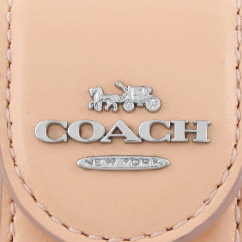コーチ アウトレット 二つ折り財布 レディース ミディアム コーナー ジップ ウォレット・シグネチャー ジャカード ベージュ COACH OUTLET CT922 SVS9W フェイデッドブラッシュ