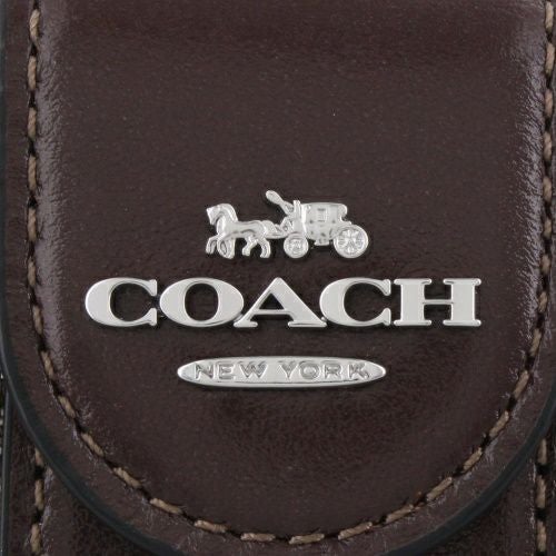 コーチ アウトレット 二つ折り財布 レディース ミディアム コーナー ジップ ウォレット・シグネチャー ジャカード ブラウン COACH OUTLET CU987 SVS8S