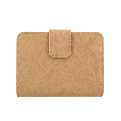 プラダ 二つ折り財布 レディース サフィアーノ トライアングルロゴ SAFFIANO TRIANGOLO ベージュ PRADA 1ML018 QHH F0018 NATURALE