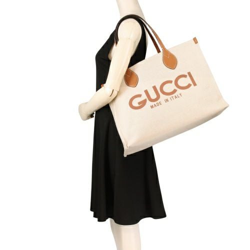 グッチ トートバッグ レディース GUCCI プリント トートバッグ ホワイト GUCCI 772176 FACUL 8451