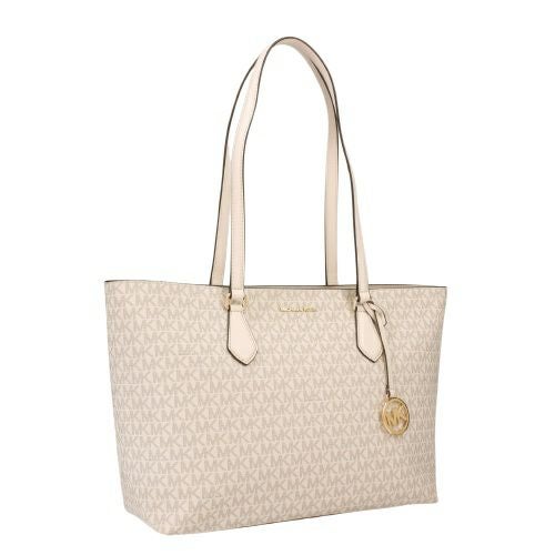 マイケルコース トートバッグ レディース シェイラ シグネチャー ラージ ミッドファスナー トート ホワイト MICHAEL KORS 35S4G6HT9B PVC LT CRM MULTI