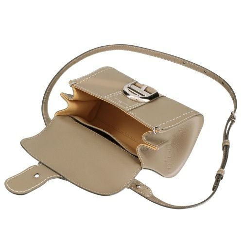 デルヴォー ハンドバッグ レディース ブリヨン ミニ サーピケ ロデオカーフ ステッチ トップハンドル BRILLANT MINI S グレー DELVAUX AA0406 ADW0 AKSPA TOURTERELLE I IVORY/PALLADIUM