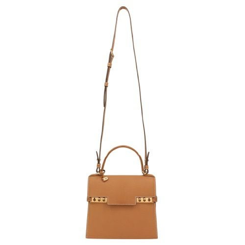 デルヴォー ハンドバッグ レディース タンペート TEMPETE PM ブラウン DELVAUX AA0612 AMF0 ADNDO VEGETAL-IVORY/GOLD