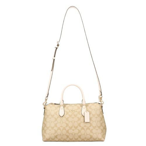 コーチ アウトレット ハンドバッグ レディース ジョージア サッチェル・シグネチャー キャンバス ホワイト COACH OUTLET CR157 IMDQC ライトカーキ/チョーク