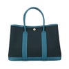 エルメス ガーデンパーティ30 TPM トワルオフィシェ ネゴンダ シルバー金具 B刻印 ブルー HERMES ブルーオーシャン/ブルーイズミール