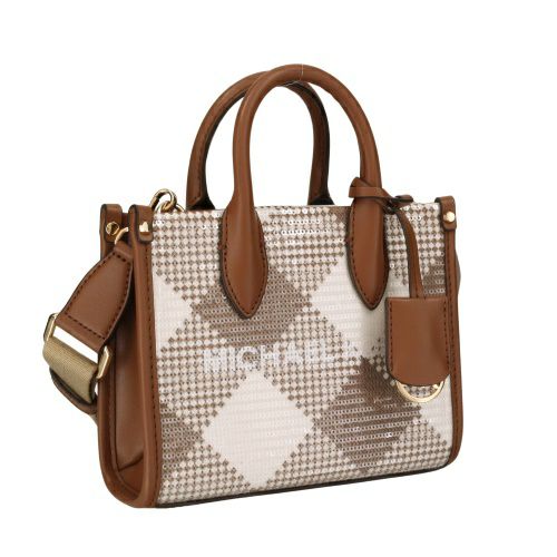 マイケルコース ハンドバッグ レディース ミレラ スパンコール エクストラ スモール ショッパー クロスボディー ブラウン MICHAEL KORS 35T4G7ZC0I LUGGAGE