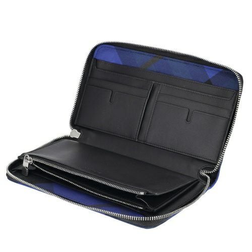 バーバリー 長財布 メンズ ヘリテージ ラージ トラベルウォレット ブラック BURBERRY 8085244 A1189