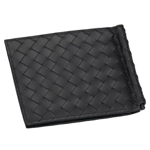 BOTTEGA VENETA 二つ折り財布 黒 名入れ】ボッテガ 財布 メンズ 二つ折り ブランド ボッテガヴェネタ 二