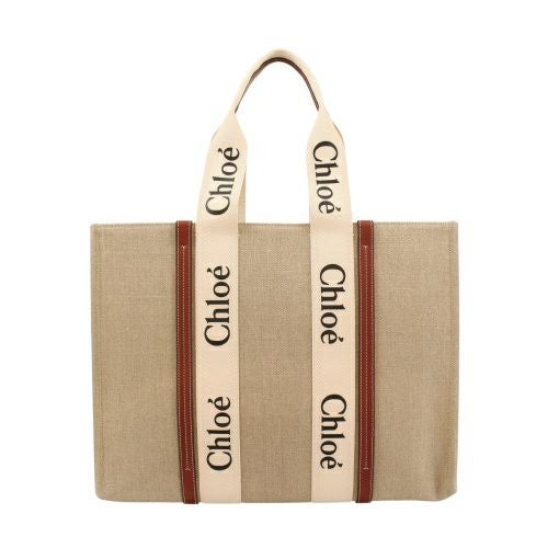 クロエ トートバッグ レディース ウッディ WOODY LARGE TOTE ベージュ CHLOE CHC22AS382 I26 90U WHITE BROWN 1