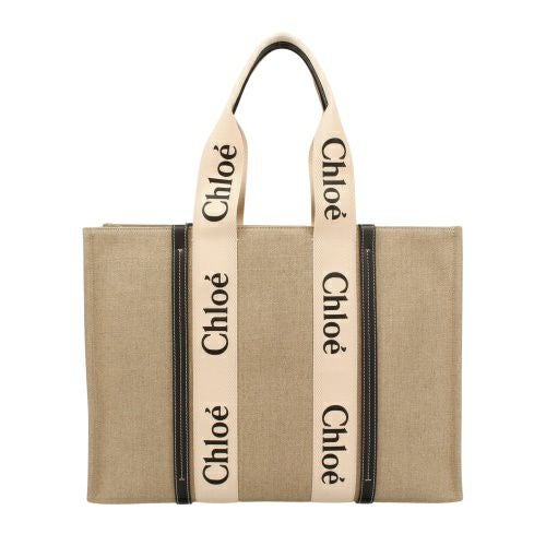 クロエ トートバッグ レディース ウッディ WOODY LARGE TOTE ベージュ CHLOE CHC22AS382 I26 91J WHITE BLUE