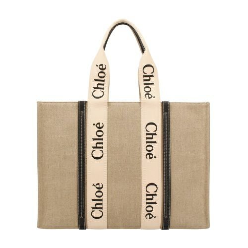 クロエ トートバッグ レディース ウッディ WOODY LARGE TOTE ベージュ CHLOE CHC22AS382 I26 91J WHITE BLUE
