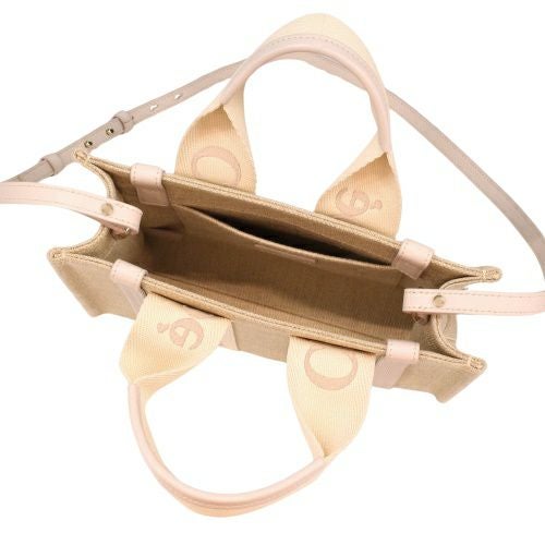 クロエ トートバッグ レディース ウッディ WOODY SMALL TOTE&S ブラウン CHLOE CHC23AS397 L17 084 WILD GREY