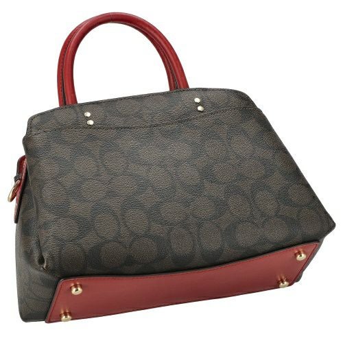 コーチ アウトレット トートバッグ レディース ミニ リリー シグネチャー ブラウン COACH OUTLET 91494 IMRVQ 1941 レッド