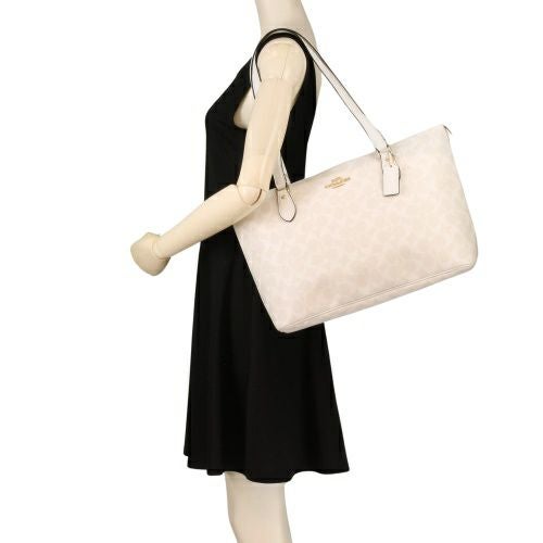 コーチ アウトレット トートバッグ レディース シグネチャー ホワイト COACH OUTLET CS187 IMRFF チョーク