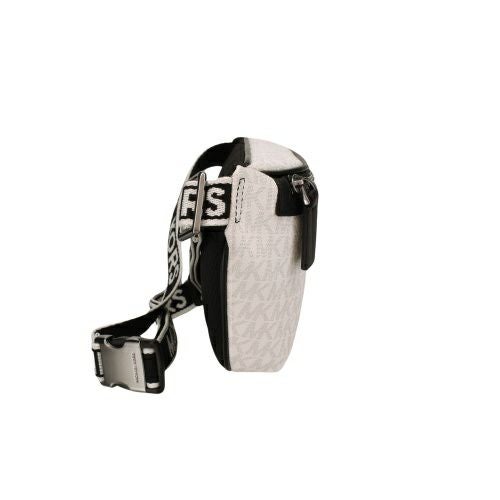 【美品】MICHAEL KORS マイケルコースボディバッグ ホワイト•ブラック マイケルコース ボディバッグ メンズ ホワイト MICHAEL KORS