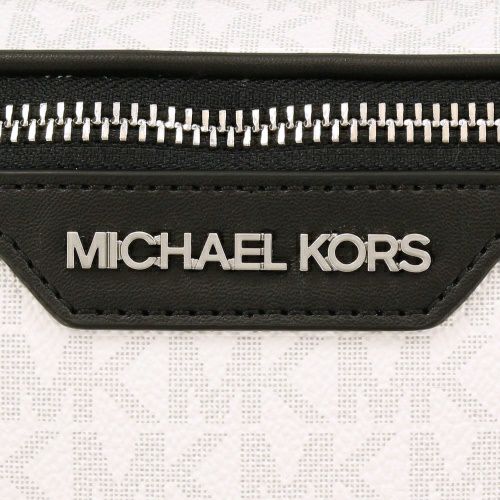 【美品】MICHAEL KORS マイケルコースボディバッグ ホワイト•ブラック マイケルコース ボディバッグ メンズ ホワイト MICHAEL KORS