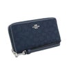 コーチ アウトレット 長財布 レディース シグネチャー ジャカード ネイビー COACH OUTLET CU150 SVPM1 デニム/ダークデニム
