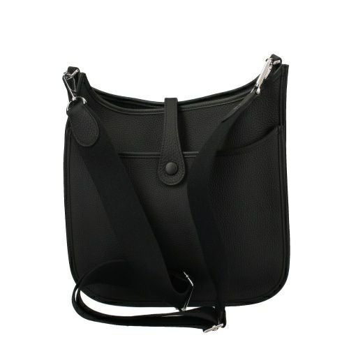 HERMES エルメス エブリン PM ショルダーバッグ ブラック トリヨン レザー □H刻印 シルバー金具 HERMES - HERMES エルメス エブリン PM ショルダーバッグ ブラック