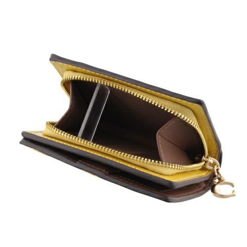 コーチ アウトレット 二つ折り財布 レディース シグネチャー イエロー COACH OUTLET CT982 IMGLD ゴールド