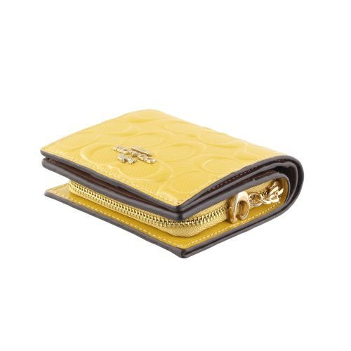 コーチ アウトレット 二つ折り財布 レディース シグネチャー イエロー COACH OUTLET CT982 IMGLD ゴールド