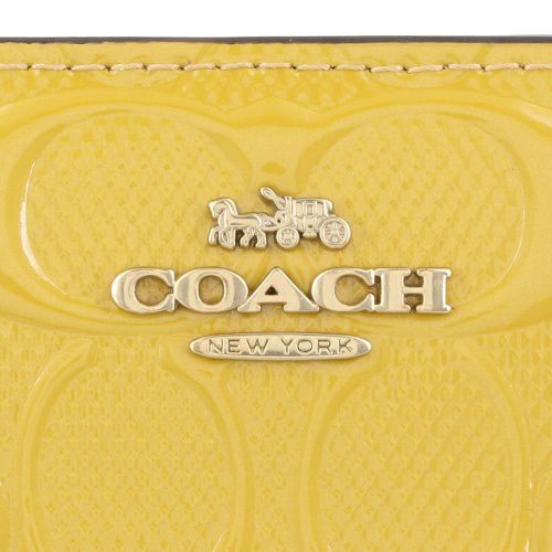 コーチ アウトレット 二つ折り財布 レディース シグネチャー イエロー COACH OUTLET CT982 IMGLD ゴールド