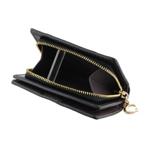 コーチ アウトレット 二つ折り財布 レディース スナップ ウォレット・シグネチャー レザー ブラック COACH OUTLET CV415 IMBLK