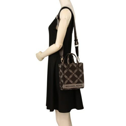 マイケルコース ショルダーバッグ レディース Gigi Extra Small Empire Logo Jacquard ブラウン MICHAEL KORS 32F3G3GC0J 240 CHOCMULTI