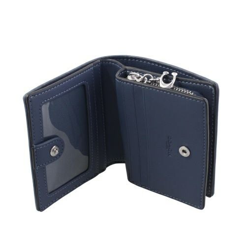 コーチ アウトレット 二つ折り財布 レディース シグネチャー イビー COACH OUTLET CU401 SVPM1 デニム ダークデニム