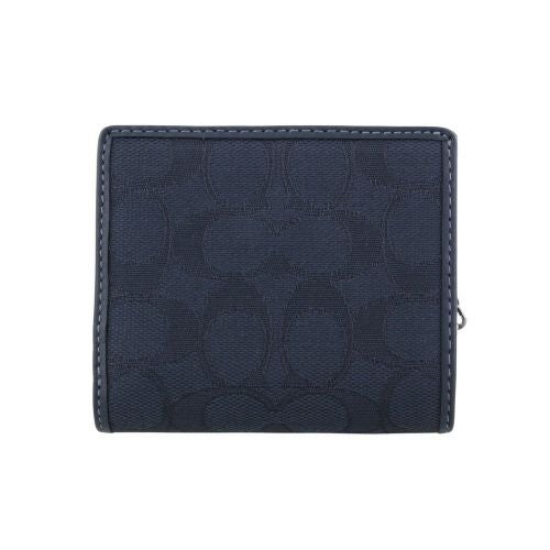 コーチ アウトレット 二つ折り財布 レディース シグネチャー イビー COACH OUTLET CU401 SVPM1 デニム ダークデニム