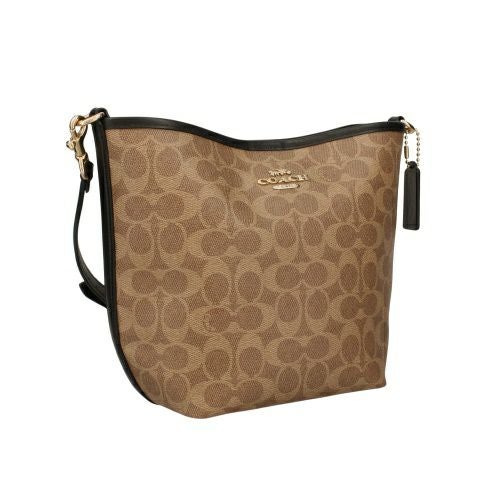 コーチ アウトレット ショルダーバッグ レディース シグネチャー キャンバス ブラウン COACH OUTLET CT800 IMQRX タン ブラック