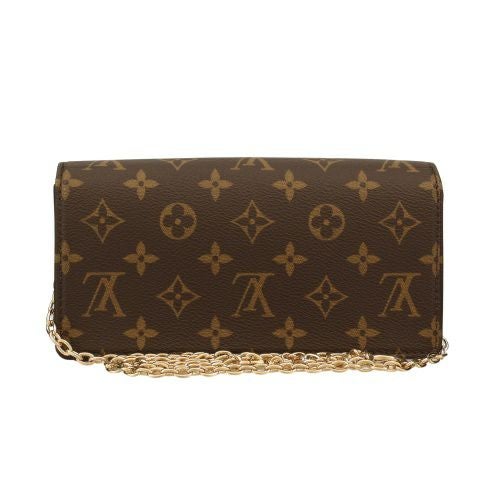 ルイヴィトン ショルダーバッグ レディース モノグラム ウォレット オン チェーン･リリー ブラウン LOUIS VUITTON M82509