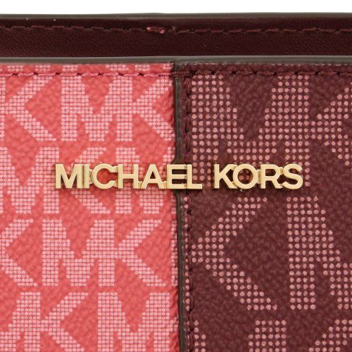 マイケルコース ショルダーバッグ レディース ジェットセット ツートン ロゴ レッド MICHAEL KORS 35F4GTVC1V OXBLOOD MLTI
