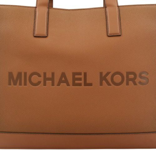 マイケルコース トートバッグ メンズ クーパー ロゴ レザー トートバッグ ブラウン MICHAEL KORS 37S4LCOT4I LUGGAGE